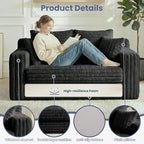 3-in-1 Convertible Sofa Bed: Boneless Loveseat Sleeper & Folding Couch Bed - Image 4