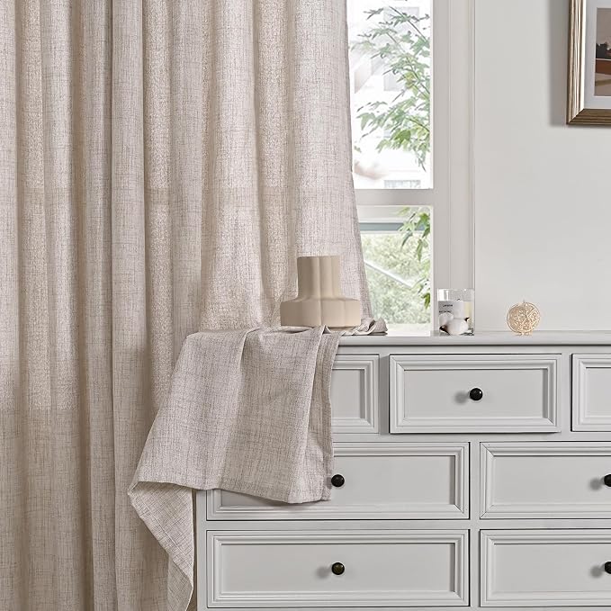 YoungsTex Short Linen Curtains 34x48 Inch Long - Image 7