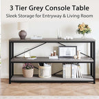 LVB Extra Long 3-Tier Sofa Table, Industrial Console Table - Image 5