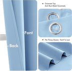 MIULEE Blackout Curtains for Bedroom 2 Panels 40 x 45 Inch Long Sky Blue | - Image 4