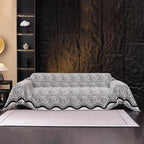 VClife Boho Couch Cover, Abstract White and Black Line Geometric Jacquard Couch - Image 2