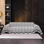 VClife Boho Couch Cover, Abstract White and Black Line Geometric Jacquard Couch - Image 2
