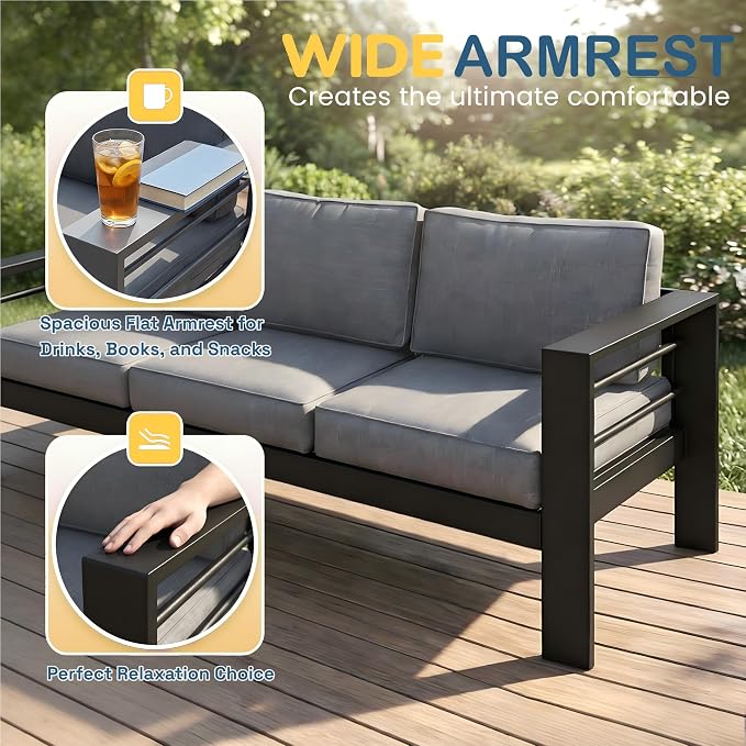 Solaste Aluminum Patio Furniture Set - Image 4