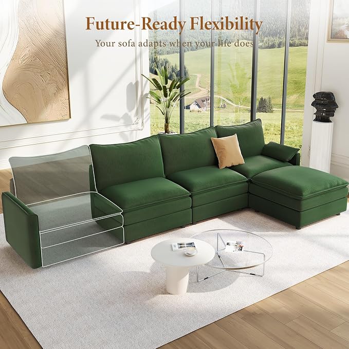 Vesgantti 108" Modular Sectional Sofa, Comfy Cloud Couch - Image 8