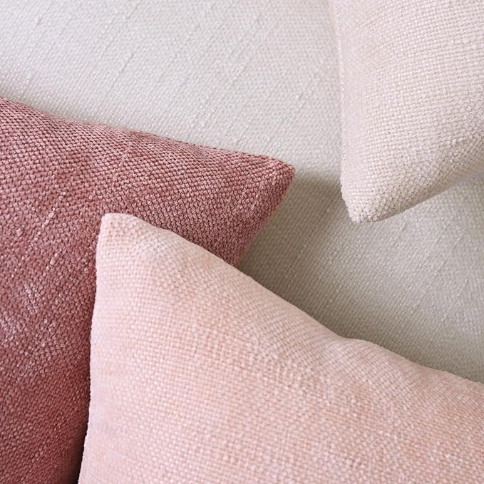 Set of 4 Soft Textured Decorative Throw Pillow Covers 20x20 Inch Cozy Farmhouse - Image 6