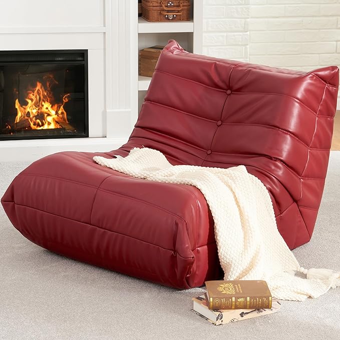 Hobestluk Giant Bean Bag Chair Lazy Floor Sofa, Memory Foam Fireside Sofa by YourHomeDeservesMore