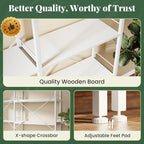 Huuger 5 Tier Bookshelf, L Shaped Corner Bookshelf - Image 9