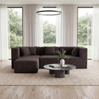MONVANE 103'' Modular Sectional Sofa, Comfy Teddy Velvet Cloud Couch - Image 7