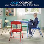 Flash Furniture Mindy Kids 5-Piece set Folding Square Table and Chairs Set - Image 9