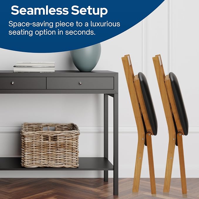 MECO Stakmore True Mission Wooden Folding Chairs - Image 5