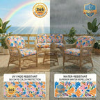 1 MIDDLE ONE Wicker Chair Cushions 3 Pieces Set - Image 4