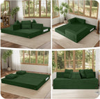 COMAX Futon Sofa Bed Queen, 4 in 1 Folding Boneless Sleeper Corduroy Couch - Image 5