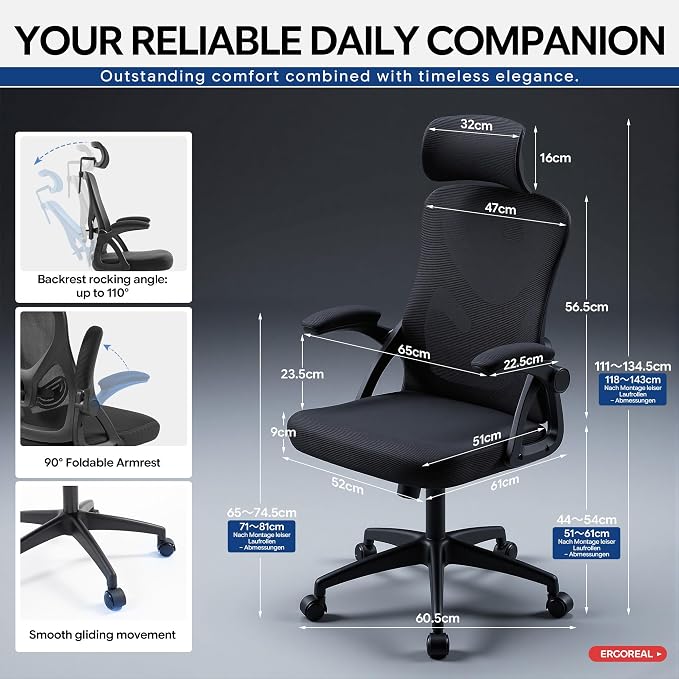 Ergonomic Office Chair, Mesh Desk Chair - Image 5