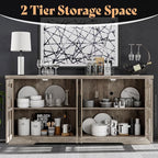 AMERLIFE Farmhouse 63" Buffet Sideboard Cabinet - Image 6