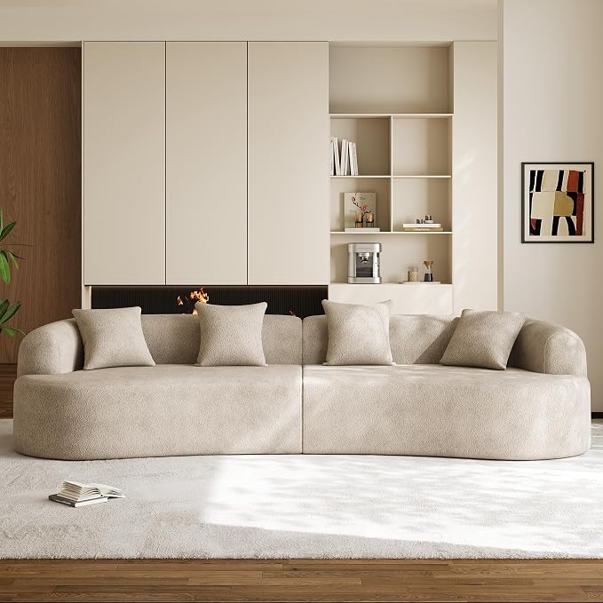 131" Oversized Sectional Sofa for Living Room, Modern Luxury Plush Chenille - Image 3