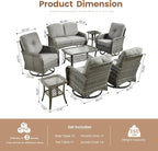 Weaxty 8 Pieces Outdoor Patio Furniture Sets - Image 2