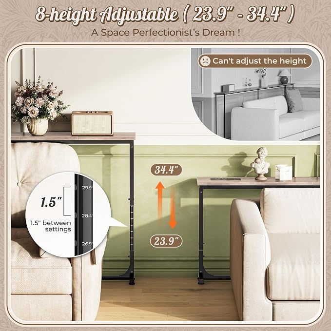 Huuger 78.7 Inch Behind Couch Table - Image 4