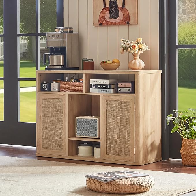 Lerliuo Rattan Wine Cabinet - Image 2