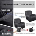 ANARACHON Recliner Chair Covers Leather Like, 4 Pieces Recliner Cover - Image 6
