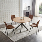 Zerifevni 46.4" Round Dining Table Set, Mid Century Modern Round Dining Table by ChooseComfortableFurniture