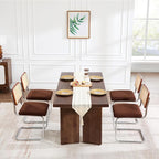 Zesthouse Rattan Dining Chairs Set of 4, Mid Century Modern Dining Room Chairs - Image 8