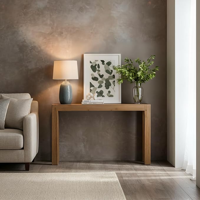 Plank+Beam Modern Solid Wood Console Table, 46 Inch, Sofa Table, Narrow - Image 3