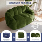 MAXYOYO Bean Bag Chair for Adults, Loveseat Floral Shaped Bean Bag Sofa - Image 8