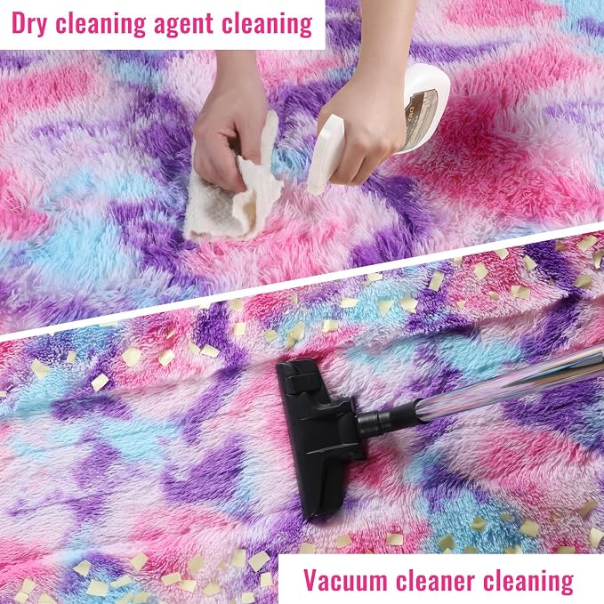 Soft Runner Rugs for Hallway 2x6 Ft, Fluffy Colorful Pastel Princess Carpet | - Image 9