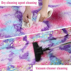 Vibrant Rainbow Purple Rugs for Girls Bedroom 5x8 Ft, Fluffy Pastel Girl Rug | - Image 7