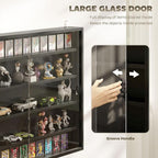HOMCOM 5-Tier Display Cabinet, Glass Door Cabinet - Image 5