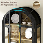 Vlsrka 71" Arched Curio Cabinet - Image 6