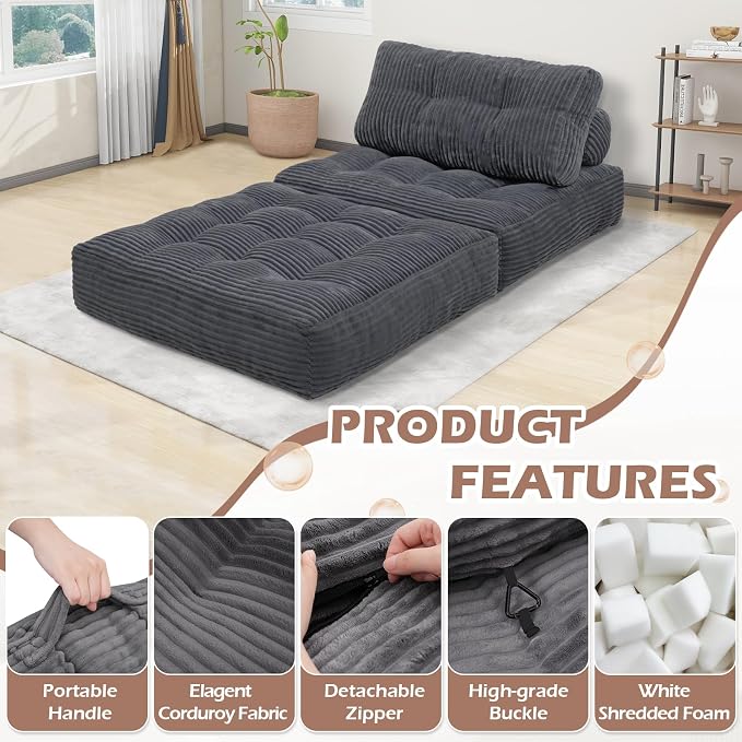 Folding Sofa Bed, Convertible Sleeper Chair - Image 6