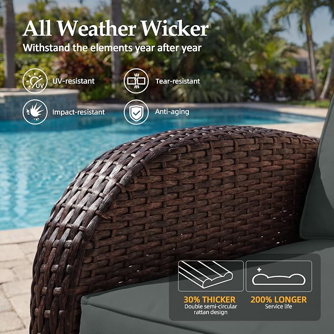 UPHA 8 Pieces Patio Furniture Set - Image 5