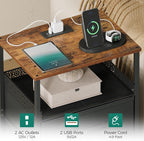 JARHETUN Nightstand Set of 2, Night Stands - Image 4