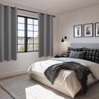 Blackout Curtains for Bedroom, Light Grey, 42 x 72 Inch, 2 Panels | Light - Image 6