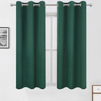 Dark Green Blackout Curtains/42 x 63 Inch/Set of Two Panels Grommet Bedroom by Lemomo