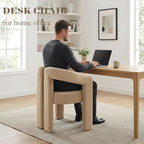 Hyfirm Upholstered Barrel Dining Chair Set of 1, Khaki Velvet Kitchen Accent - Image 8