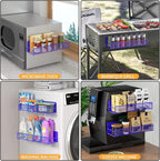 DTUQYX Magnetic Spice Rack for Refrigerator, 4 Pack 100% Metal Strong Magnet - Image 6