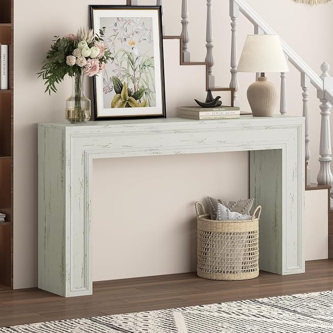 Rresyet 55 Inch Long Console Table, Sofa Table Behind Couch, Entryway Table - Image 6