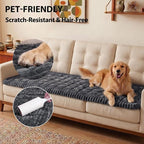 Fixwal Waterproof Flannel Dog Couch Cover, 27.6" x 94.5", Dark Grey | - Image 6