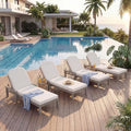 Outdoor Chaise Lounge Chair Set of 4, Patio Chaise Lounge Recliner by OwnMidcenzarQuality