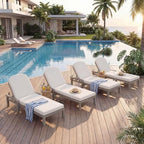 Outdoor Chaise Lounge Chair Set of 4, Patio Chaise Lounge Recliner by OwnMidcenzarQuality