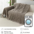 MYSKY HOME Boho Couch Cover Sand Sofa Covers - Image 6