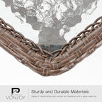 Patio Furniture Set 3 Pieces, Wicker Rocking Bistro Set - Image 6