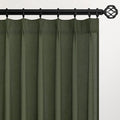 120 Inch Long Curtains Pinch Pleat Linen Curtains by Topfinel