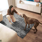 Entryway Rug 3x6 Black Bedroom Area Rug Washable Non Slip Abstract Boho Rugs - Image 3