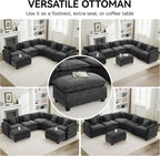 35‘’ Modern Chenille Cloud Sofa Ottoman, Rectangle Ottoman - Image 7