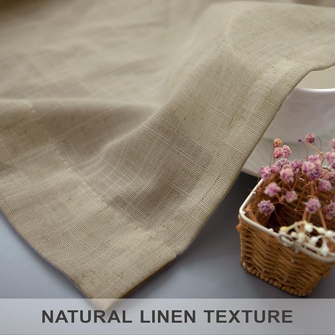 Pitalk Back Tab Linen Curtains 108 Inches Long - Image 7