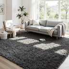 4x6 Fluffy Shag Area Rugs for Living Room Bedroom: Soft Plush Carpet Grey | - Image 2