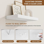 fuqing Floating Shelves for Wall, Wall Mounted Wood Floating Shelf - Image 5